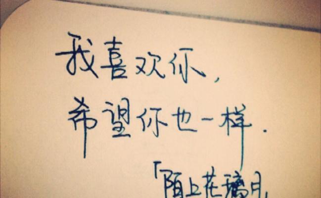 爱的留言（用一句话）