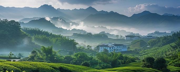 大峡谷雨后茶园景色如何捕捉？（《雨后茶园：碧波荡漾，古韵飘香》）