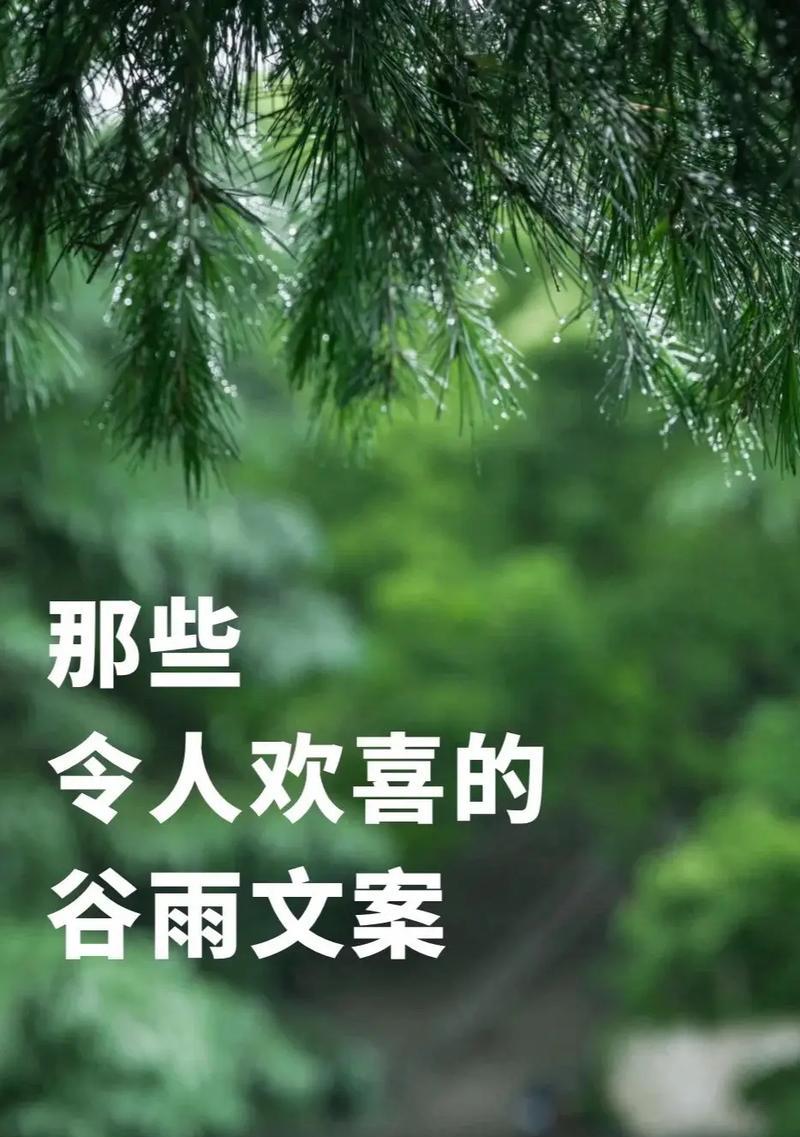关于谷雨的想法语录好句有哪些？（《谷雨润心田：古韵今风细雨中》）