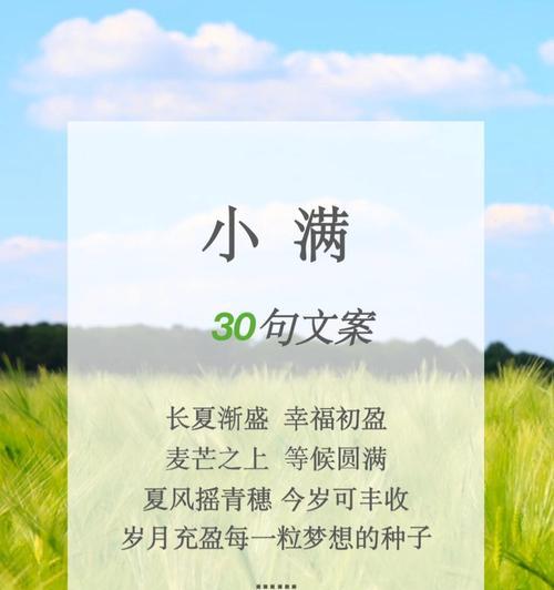 小满便是圆满什么意思（前言介绍）