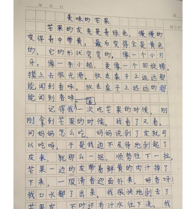 暑假芒种杯2024稿纸（《暑期田野的友谊》）